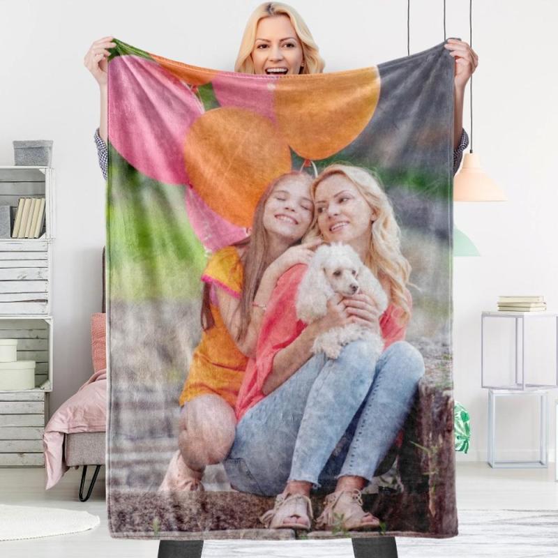 3D Custom Photo Blanket Personalized Fleece Blanket Mother