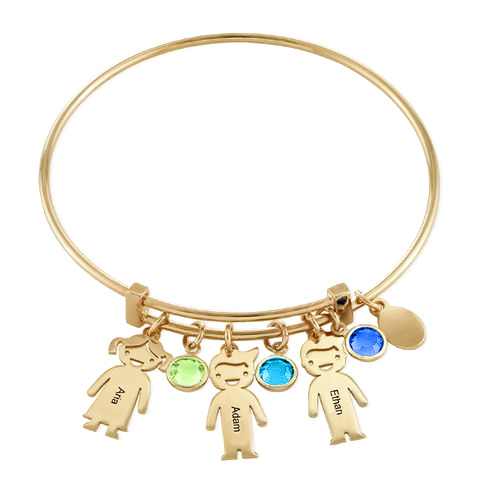 Mother's Day Gift Bracelet With Kids Charms - buybuybeaytiful